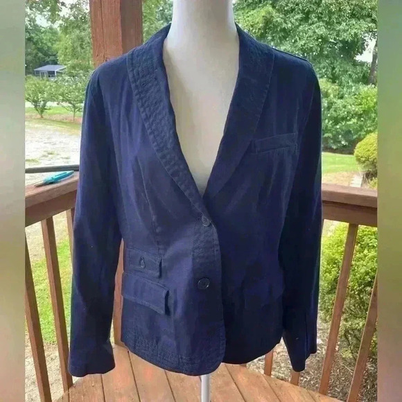 Talbots NWT Navy Women’s Suit Jacket Size 14 - Picture 1 of 13
